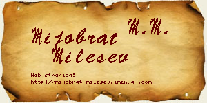 Mijobrat Milešev vizit kartica